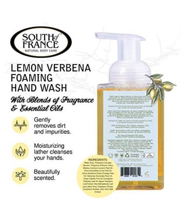South of France Lemon Verbena Foaming Hand Soap 8oz - Pack of 3 Bottles - Natural Body Care - Buy Online on GoSupps.com