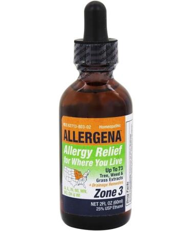 Allergena Allergy Relief Drops Zone 3 - 2oz | Natural Allergy Relief - Buy Online on GoSupps.com