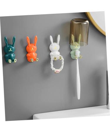 12-Piece Homsfou Cartoon Adhesive Hooks Set - Toothbrush Dispenser & Wall Bracket for Razors & Shavers - Perfect for Bathroom Organization - Buy Online on GoSupps.com