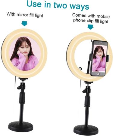POPETPOP Set Live Filling Light Portable Ring Light Selfie Mirror Light Beauty Filling Clip on Selfie Light Led Camera Phone Selfie Light Led Fill Lamp Beauty Led Light Beauty Lamp Cosmetic - Buy Online on GoSupps.com
