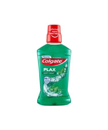 COLGATE - Colgate Plax Alcohol-Free Mouthwash Mild Mint - 24/7 Fresh Breath - Pack of 12 x 500 ml