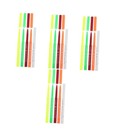 Beavorty 20 Pcs Halloween Paint Pen Eyeliner Fluorescence Eye Liner Fluorescence Eyeliner Pen Plastic 12.00X0.80X0.80CMx4pcs Assorted Colorx4pcs