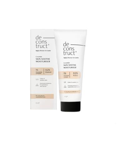 De-construct Skin Soothe Moisturizer 50g | 1% Ceramides + 0.2% Bisabolol | Ceramide Barrier Repair | Face Cream for Deep Moisturization & Hydration