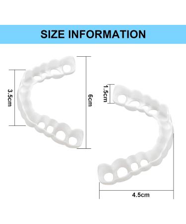 Buy Wttfc 2 Pairs Snap-on Teeth Veneers | Temporary Dentures for Men & Women - Perfect Fake Teeth for a Confident Smile - Buy Online on GoSupps.com