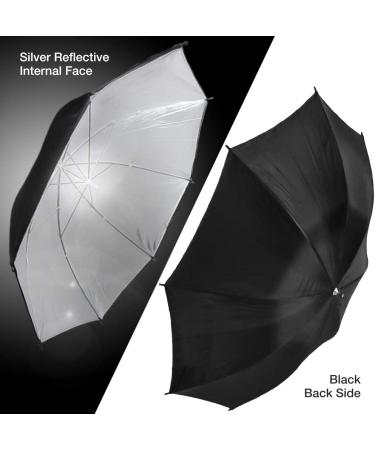 LimoStudio Case of 2  40" Double Layer Black & Silver Photo Studio Umbrella Photo Video Reflector  LMS127 - Buy Online on GoSupps.com