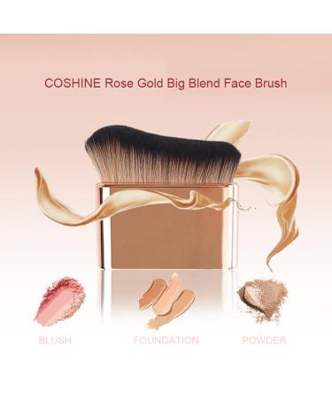 COSHINE Rose Gold Big Blend Face Brush - Professional Kabuki Brush for Powder, Foundation, Blusher, Shadow, Bronzer and Body - Buy Online on GoSupps.com