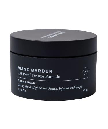 Blind Barber 151 Proof Premium Pomade - Structure & Styling Pomade for Strong Hold & High Shine - Water Based Hair Product for Men with Hops & Tonka Bean (2.5oz / 70g)