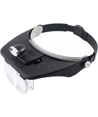 Head Mount Magnifier with LED Lights Headband Magnifier Head-Mounted Glass 1.2X 1.8X 2.5X 3.5X Lens Head Mount Magnifier Jewelers Glasses - Buy Online on GoSupps.com