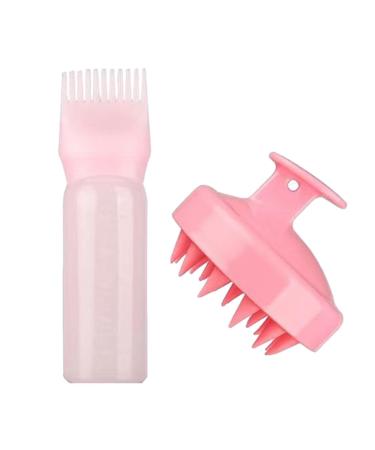 Generic hair coloring bottle hair oil applicator bottle hair dyer bottle root ridge hair color dye applicator hair care tools with round handles (F)