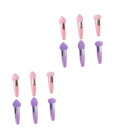 Angoily 4 Sets Beauty Pen Liquid Powder Puff Travel Emulsion Purple