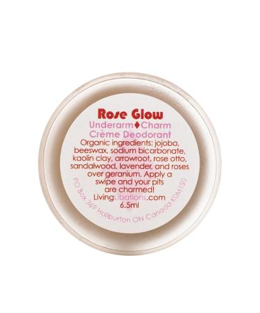 Living Libations - Organic Underarm Charm Cream Deodorant | Natural Wildcrafted Clean Beauty (Rose Glow .2 oz | 6.5 ml) 0.2 Ounce (Pack of 1) - Buy Online on GoSupps.com