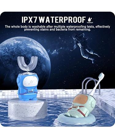 Cartoon Astronaut Kids U-Shaped Electric Toothbrush | 5 Cleaning Modes, 60s Smart Reminder | IPX7 Waterproof | Ages 2-12 - Buy Online on GoSupps.com