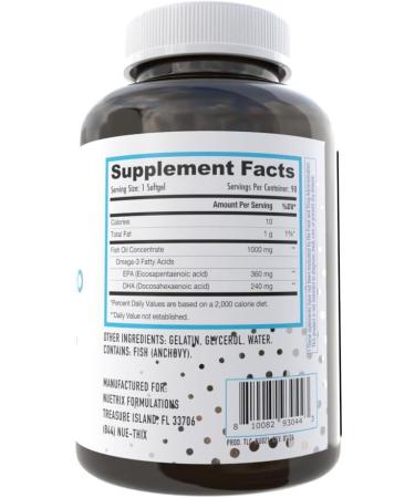 NuEthix Formulations Fatty Acids Pro EPA-DHA Fish Oil Dietary Supplement Super Concentrated and Purified Fish Oil Blend for Optimal Wellness 90 Gel Capsules - Buy Online on GoSupps.com