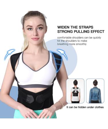 Posture Corrector for Women & Men - Adjustable Shoulder Brace Back Straightener - XL for Middle & Upper Spine Support - Buy Online on GoSupps.com