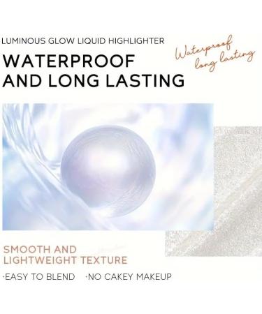Liquid Highlighter Shimmer Highlighter Long Lasting Waterproof Highlighter Light Shining Highlighter for Face Cheekbones Body Bronzer Glitter - Buy Online on GoSupps.com