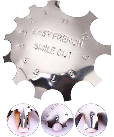 Nail Manicure Edge Trimmer Nail Art Trimmer Template French Manicure Accessories Kit Silver - Buy Online on GoSupps.com