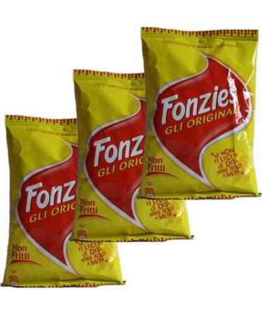 Fonzies Gli Originali Pack of 3 Cheese Corn Snacks 100g