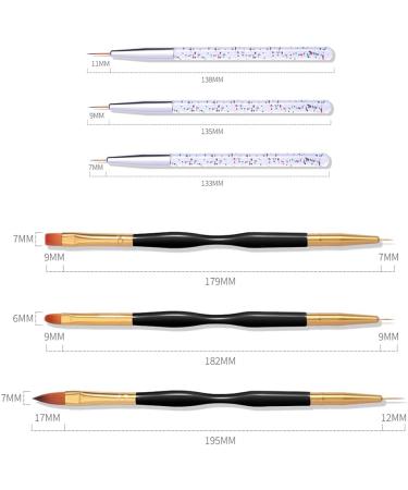 Nail Art Tip Round Flat Painting Drawing Carving Dotting Pen Builder Liner Acrylic Gel UV Polish Tools Painting Drawing Carving Dotting Pen - Buy Online on GoSupps.com