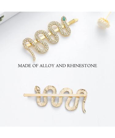 Jakawin Rhinestone Snake Hair Clip Pins - Crystal Barrette for Women and Girls HCl041 - Buy Online on GoSupps.com