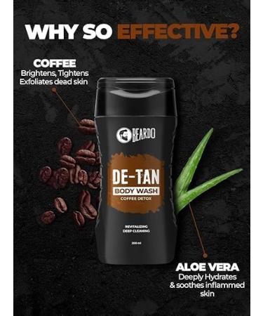 Bear_do De-Tan Body Wash for Men | Tan Removal & Caffeine Formula | 200ml Coffee & Aloe Extracts | Refreshing Fragrance for Body & Face - Buy Online on GoSupps.com