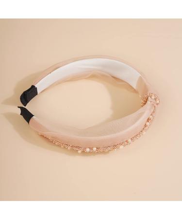 Wiwpar Beaded Knotted Headband - Khaki Boho Hair Accessories - Buy Online on GoSupps.com