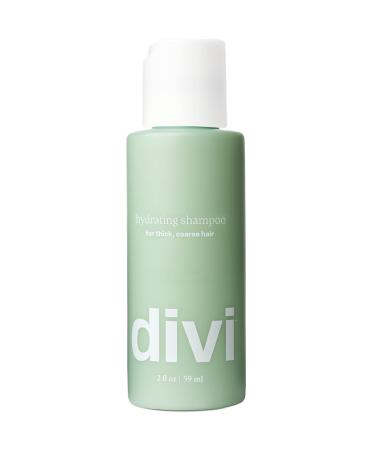 divi Moisturizing Shampoo for Women and Men - Gently Cleanses and Removes Scalp Buildup - Hydrates Strengthens and Nourishes Hair - Vegan Cruelty-Free Paraben-Free - Travel Size 2 Fl Oz