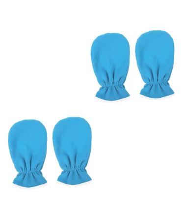 Housoutil 2 Pairs Exfoliating Hand Mask Gel Gloves Overnight Moisturizing Gloves Black Cotton Gloves Women White Gloves Women Exfoliating Body Mitt Care Lotion Flannel