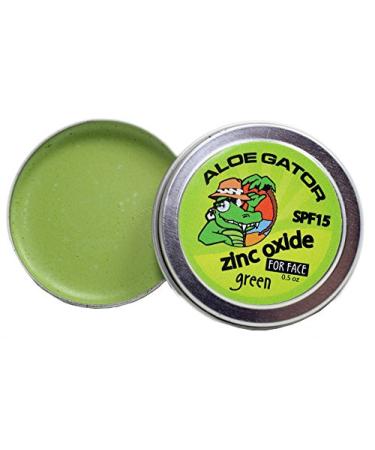 Aloe Gator SPF 15 Zinc Oxide Water Resistant Suncare for Face Green