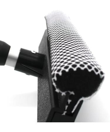 Double-sided Glass Brush Cleaning Wiper Practical Brush Wiper Cleaner Window Home Kitchen Black Glass Cleaner Squeegee 20x25cm - Buy Online on GoSupps.com