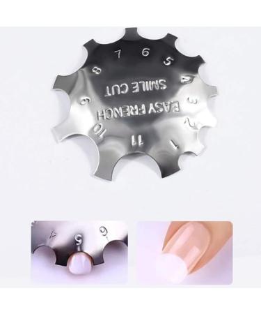Nail MoldNail Manicure Edge Trimmer Nail Art Trimmer Template French Manicure Accessories Kit Silver - Buy Online on GoSupps.com