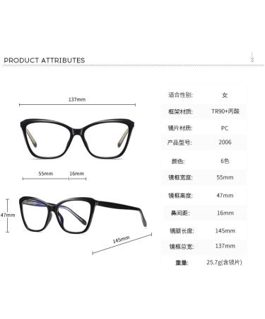 SERONI Cat Eye Blue Light Blocking Glasses for Women & Men - Tr90 Frame Anti-UV Clear Pink - 55mm - Buy Online on GoSupps.com