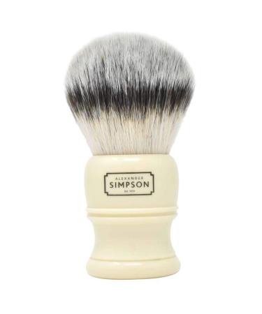 Simpsons Trafalgar T3 Synthetic Shaving Brush With Cream Handle - Suitable For Sensitive Skin - Large Firm Grip
