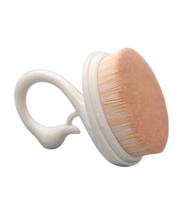 Housoutil 1pc Makeup Brush Cosmetic Applicator Supple Foundation Brush Portable Powder Brush Swan Foundation Brush Loose Liquid Travel Artificial Fiber Seamless White Face Brush