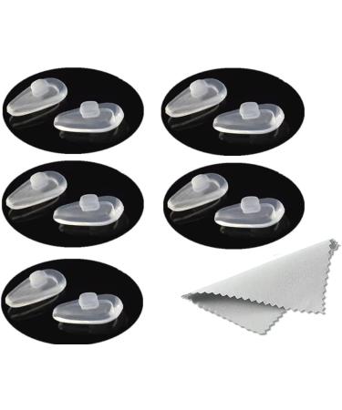 NLQHOPTS 5 Pairs Push in Glasses Nose Pads Eyglasses Soft Silicone 14mm Nose Piece Nose Bridgre Pads Anti Slip Nose Guard for Eyeglass Sunglasses - Buy Online on GoSupps.com
