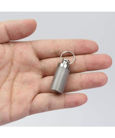 Portable Titanium Pill Tank - Waterproof Keychain Pill Holder for Travel & Outdoor Sports - Buy Online on GoSupps.com
