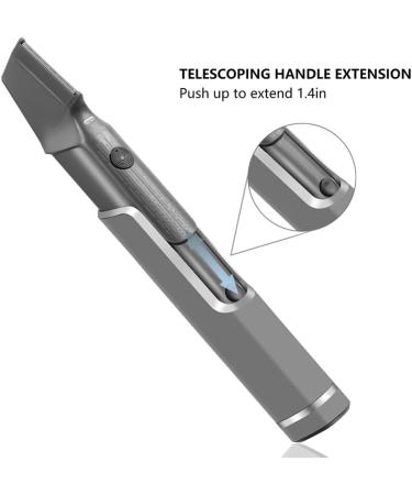 Men's Electric Hair Clipper Retractable USB Electric Body Hair Trimmer with Blades for Neck Back Face Bikini Groin - Buy Online on GoSupps.com