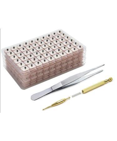 Complete magnetic therapy set: 600 magnetic stickers + acupressure pen + tweezers