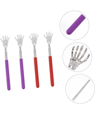 Frcolor 4-Piece Skull Hand Scratching Massage Devices Stainless Steel Flexible Back Scratcher & Home Tool Set for International Shipping - Buy Online on GoSupps.com