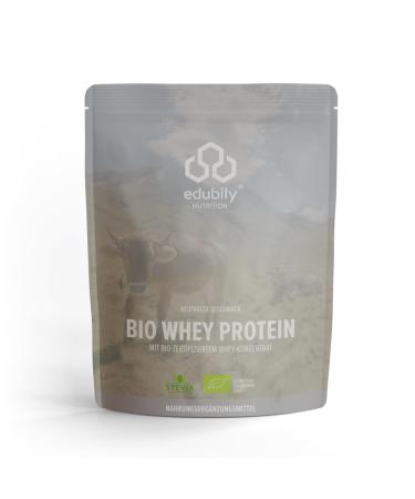 edubily nutrition edubily nutrition Organic Whey Protein Concentrate - Highly Soluble Protein Powder Made from Certified Organic Milk - Sugar Free (750g Neutral)