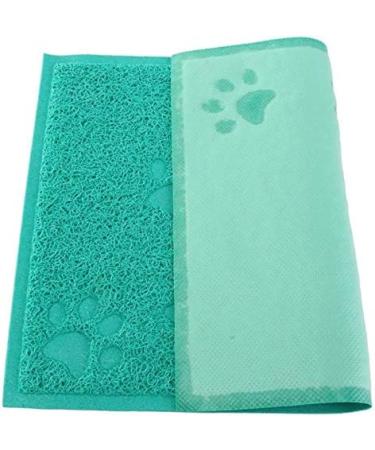 OPUL Square PVC Placemat Waterproof Dog Cat Food Mat Non Slip Dog Puppy Pet Cat Dish Bowl Food Water Mat Wipe Clean FDA Grade (Blue) - Buy Online on GoSupps.com