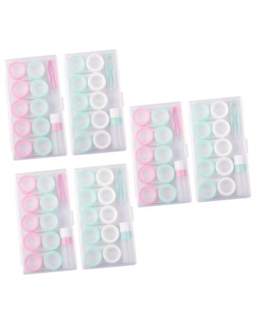 Solustrie 6 sentences Storage box for colored contact lenses contact lens container contact lenses case eye contact case contact case portable storage box container travel pp
