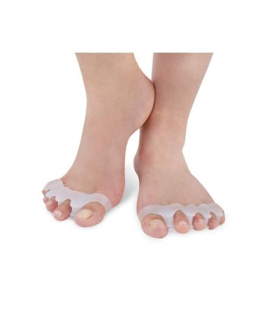 CAZARU FXJ 2PCS Five Toes Corrective Posture Corrector Foot Separator Treatment of Overlap Toe Straighteners for Bent Toes