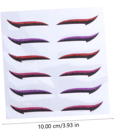 TOVINANNA 12 Pairs Eyeliner Double Eyelid Patch Black Eyeliner Matte Waterproof Long Lasting Charcoal Double Eyelid Tape Brown Invisible Eyeline Strips Multi - Buy Online on GoSupps.com