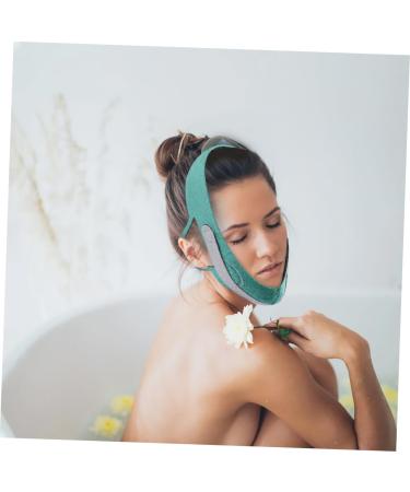 FRCOLOR Elastic 1pc Thin Face Belt Face Tape V Line Facial Lifting Face Shaper Belt Chin Cheek Slim Woman Anti Wrinkle Shaping Belt Mercerized Cloth 60X10.5X1cm Green - Buy Online on GoSupps.com