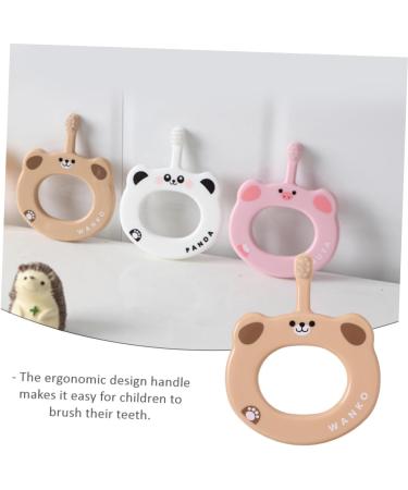 Minkissy Baby Toothbrush & Tongue Cleaner - Soft Bristle Cartoon Kids Toothbrush Set for Infants - Eco-Friendly Anti-Drop Design - Buy Online on GoSupps.com