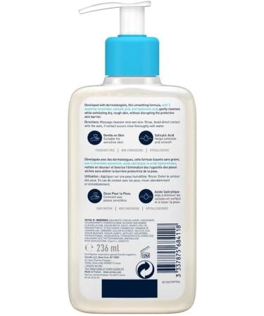CeraVe DOUBLE SA Smoothing Cleanser 236ml - Buy Online on GoSupps.com