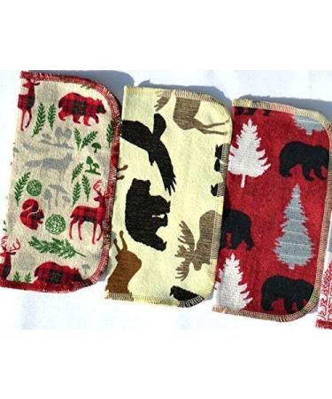 5 Pack of 1 Ply Winter Lodging Set Napkins 8x8 inches - Little Wipes (R) Flannel - Buy Online on GoSupps.com