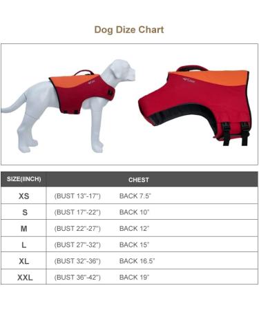 Dog Life Jacket Sport Style Dog Float Coat with Excellent Buoyancy Stylish Dog Swimming Safety Vest with Rescue Handle for Small Medium Large Dogs Blue S S (Bust 17"-22") Blue - Buy Online on GoSupps.com