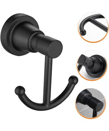 HOOTNEE Stainless Steel Coat Hook Hooks for Hanging Hook for Wall Coat Hooks Modern Wall Hooks Towel Hooks for Bathrooms Kitchen Hook Bathroom Hooks for Towels Robe Hooks Clothing Hooks 10X8.5CM Black - Buy Online on GoSupps.com