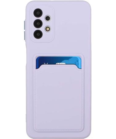 Buy Tivenfezk Nadoli Silicone Case for Samsung Galaxy A23 4G/5G - Ultra Thin Shockproof Scratch-Resistant Wallet TPU Cover with Credit Card Holder - Purple - Buy Online on GoSupps.com
